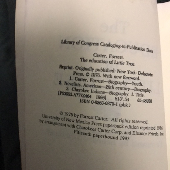 The education of Little tree by Forrest Carter - Picture 6 of 13